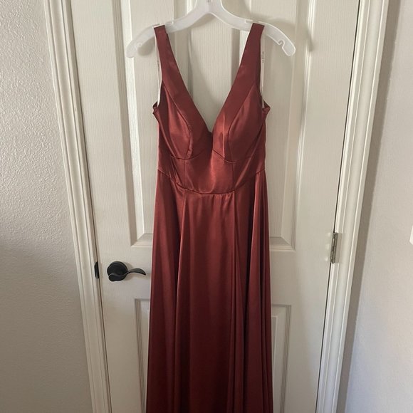 high low satin bridesmaid dresses Women Lace and Satin Bridesmaid Dress High-Low A Line Wedding Guest Dr – SD  Dresscode & Fashiontrends